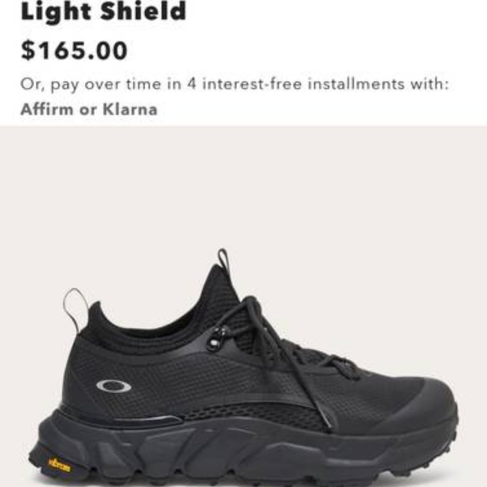 Oakley Light Shield Sneakers Triple Black like New!